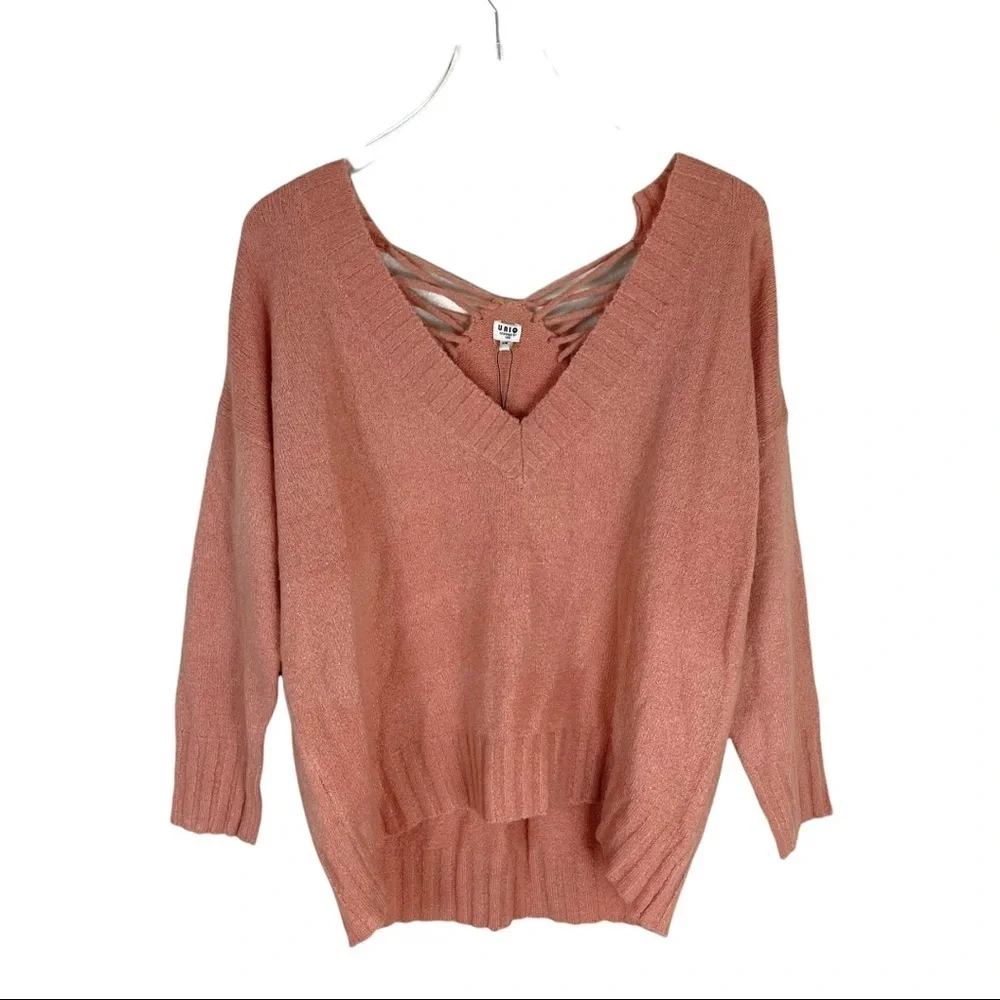Uniq Back Lacing Slouchy Sweater - Picture 3 of 7